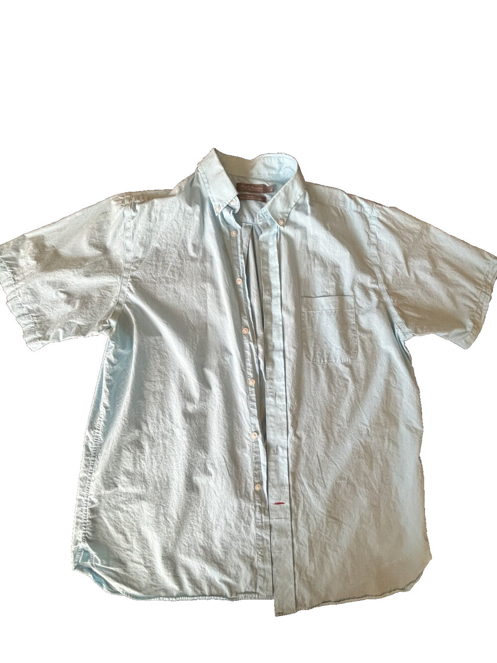 DANIEL CREMIEUX Mens Aqua Blue 100% Cotton Short Sleeve L